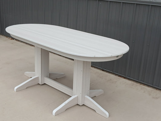 Bryton Park Poly Furniture Recycled Plastic 6' Oval Dining Table - LEAD TIME TO SHIP 10 BUSINESS DAYS