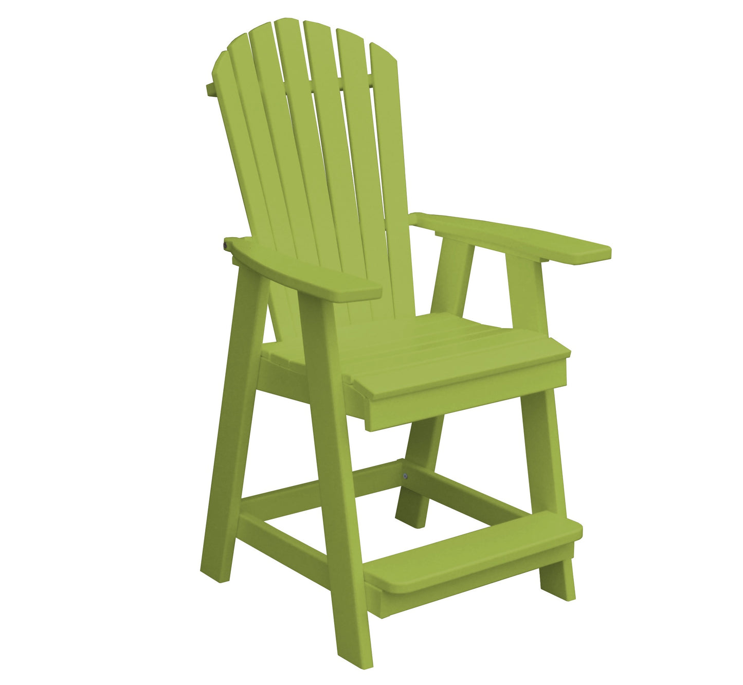 Bryton Park Poly Furniture Recycled Plastic Fanback Balcony Chair (Counter Height) - LEAD TIME TO SHIP 10 BUSINESS DAYS