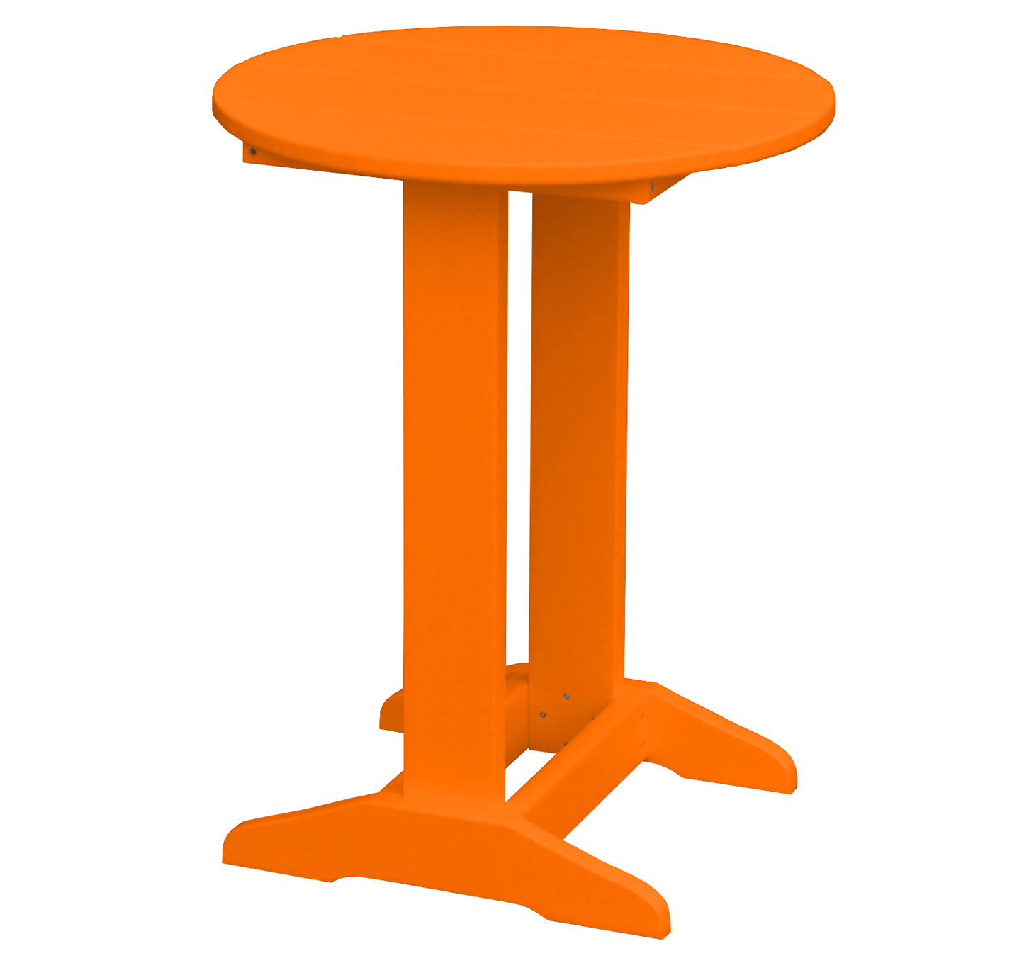 Bryton Park Poly Furniture Recycled Plastic Round Balcony Side Table (PAIRS W/ COUNTER HEIGHT FURNITURE) - LEAD TIME TO SHIP 10 BUSINESS DAYS