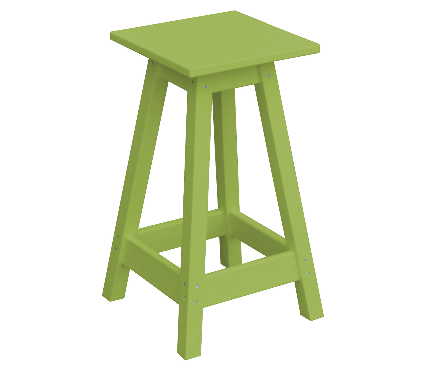 Bryton Park Poly Furniture Recycled Plastic Square Stool (Counter Height) - LEAD TIME TO SHIP 3 WEEKS OR LESS