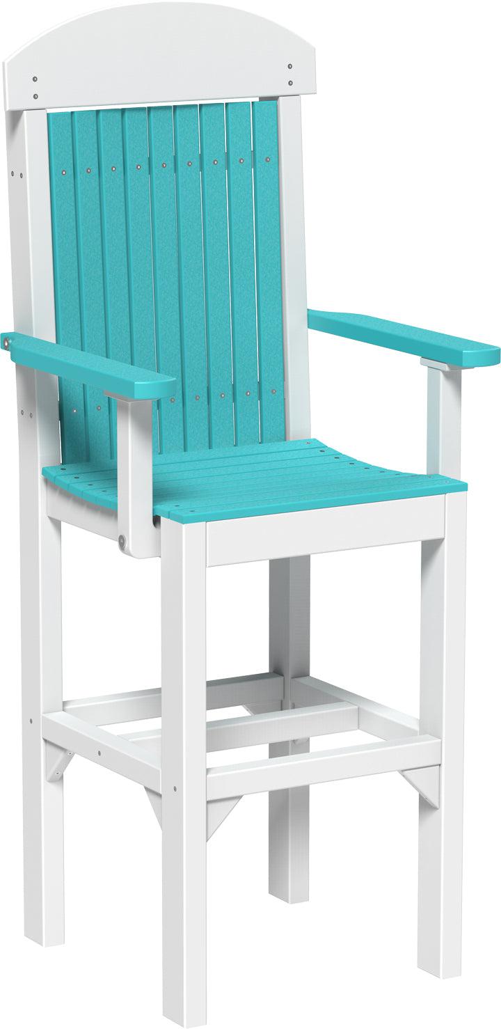 LuxCraft Recycled Plastic Classic Arm Chair (BAR HEIGHT) - LEAD TIME TO SHIP 3 TO 4 WEEKS