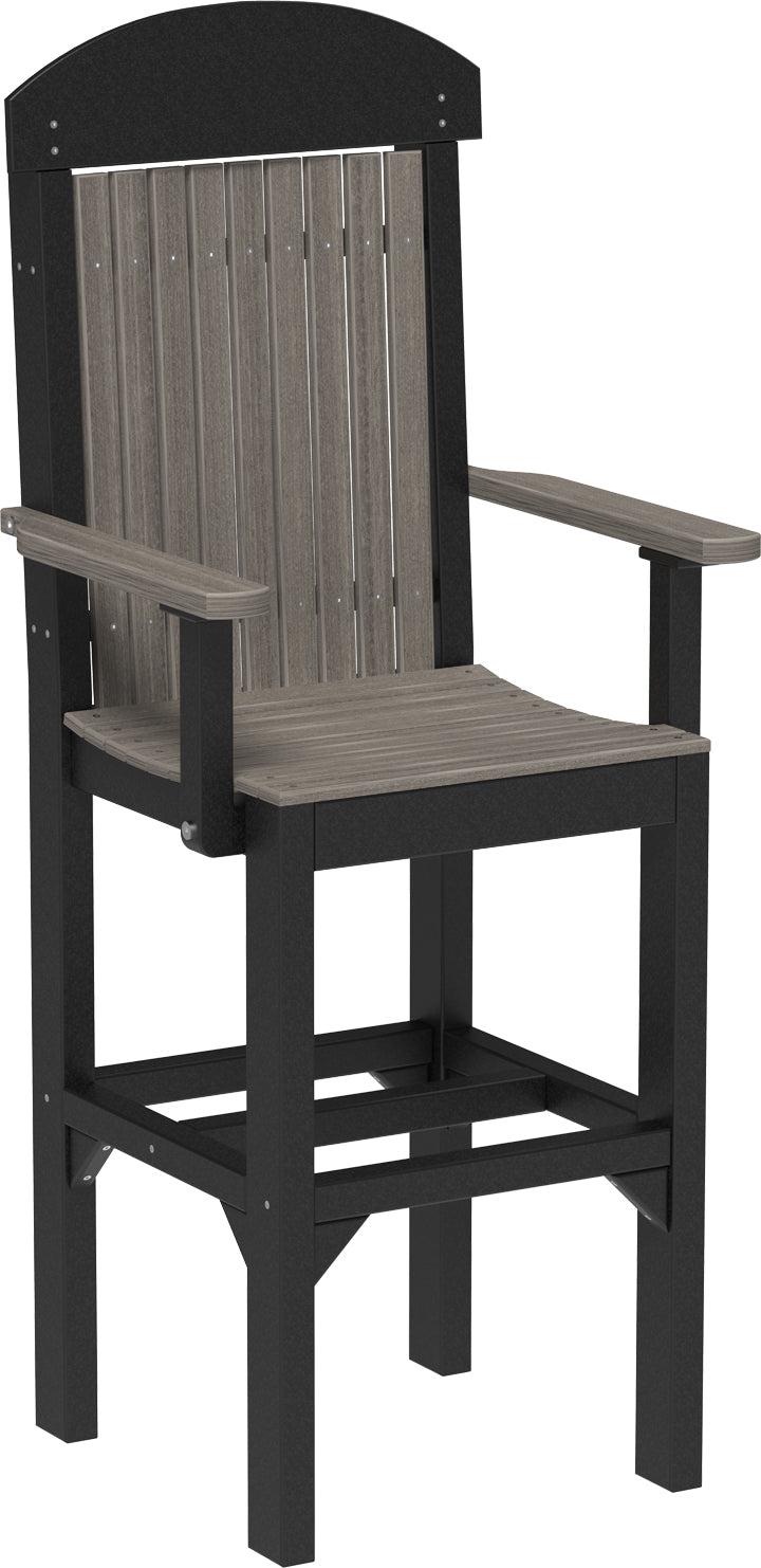 LuxCraft Recycled Plastic Classic Arm Chair (BAR HEIGHT) - LEAD TIME TO SHIP 3 TO 4 WEEKS