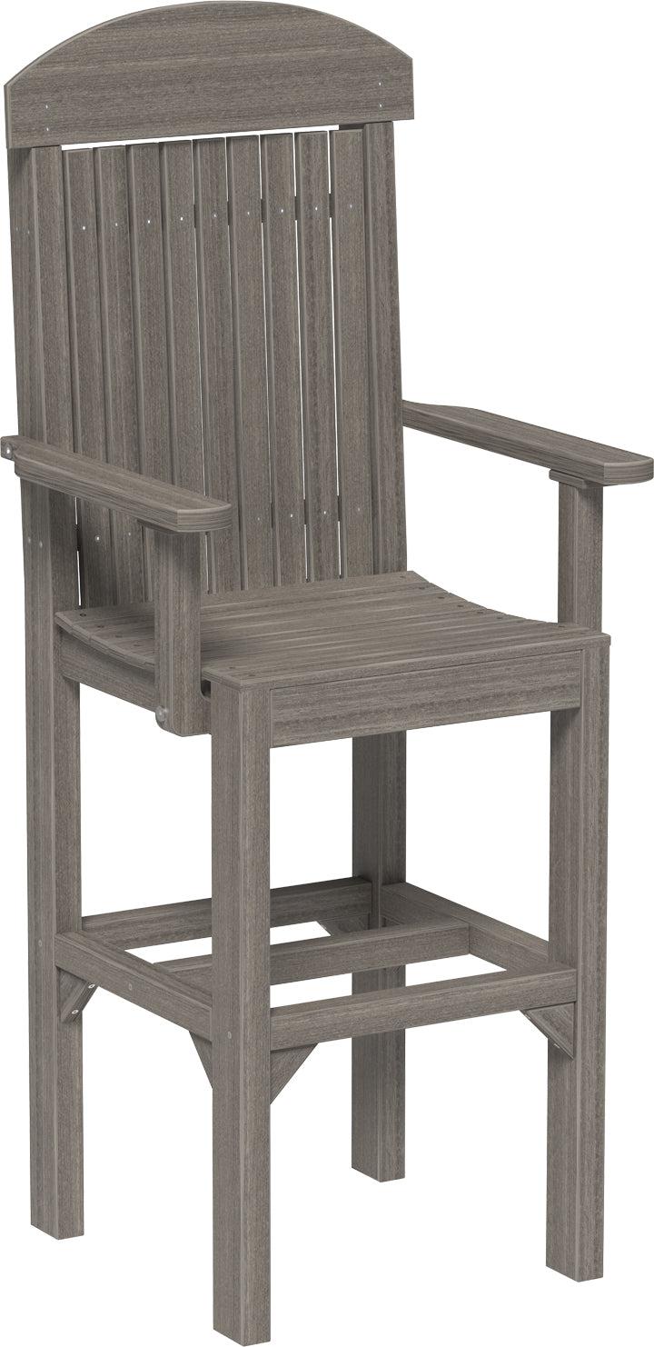 LuxCraft Recycled Plastic Classic Arm Chair (BAR HEIGHT) - LEAD TIME TO SHIP 3 TO 4 WEEKS