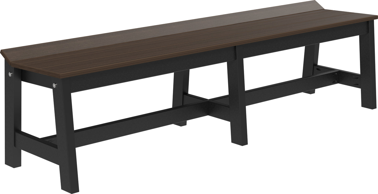 LuxCraft Recycled Plastic 72" Café Dining Bench (DINING HEIGHT) - LEAD TIME TO SHIP 3 TO 4 WEEKS