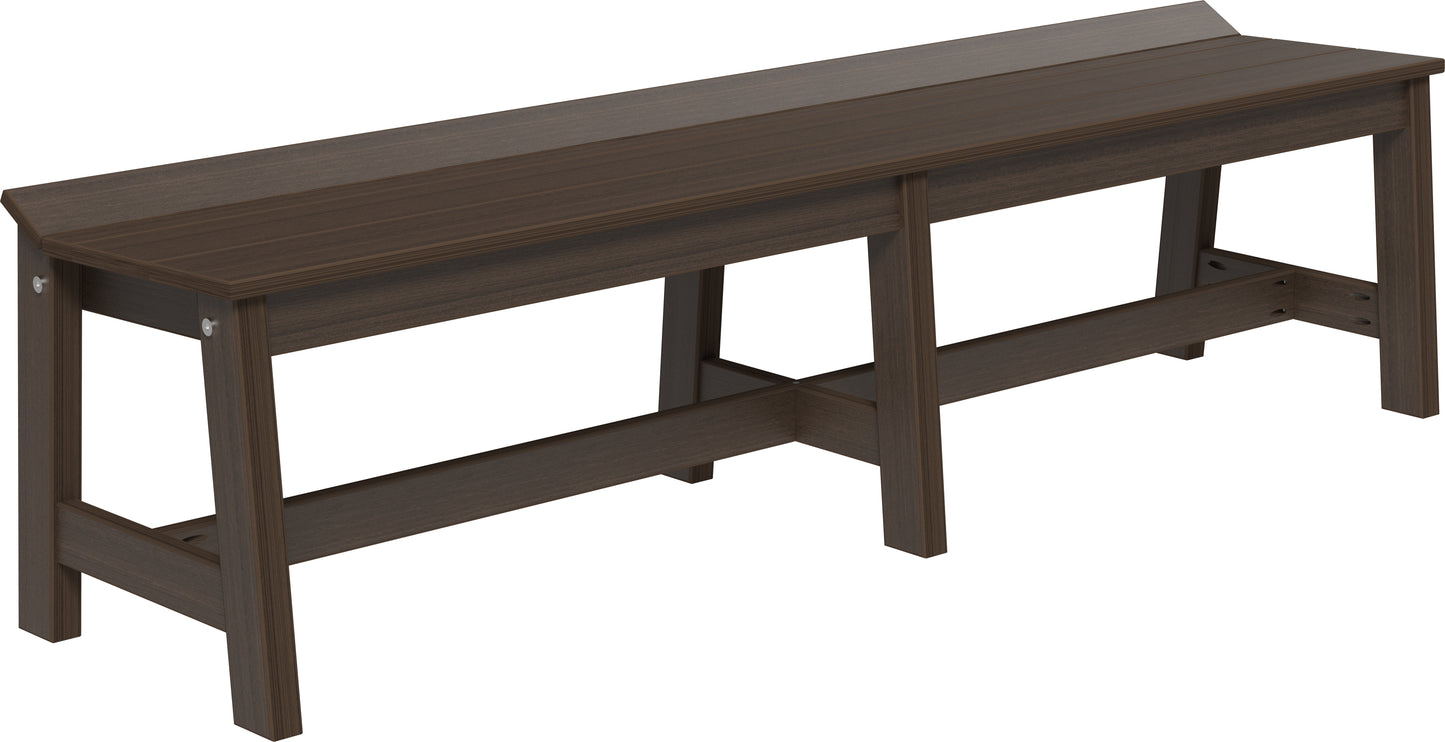 LuxCraft Recycled Plastic 72" Café Dining Bench (DINING HEIGHT) - LEAD TIME TO SHIP 3 TO 4 WEEKS