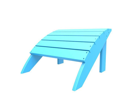 Seaside Casual Recycled Plastic Coastline Harbor View Foot Stool - LEAD TIME TO SHIP 4 TO 6 WEEKS