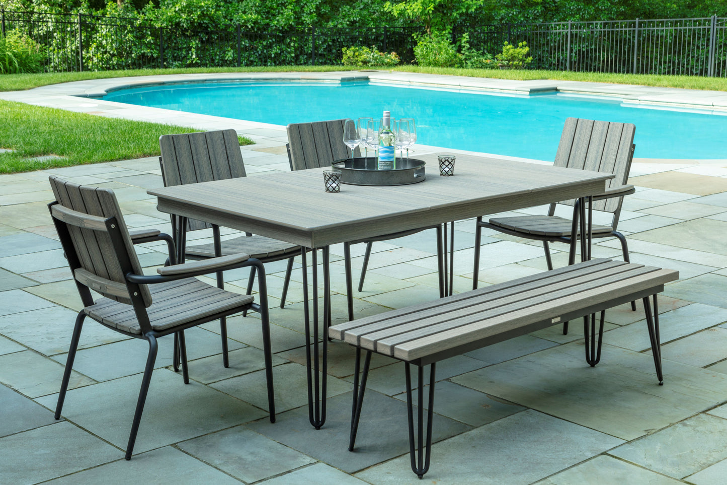 Seaside Casual Recycled Plastic HIP Stackable Dining Side Chair - LEAD TIME TO SHIP 4 TO 6 WEEKS