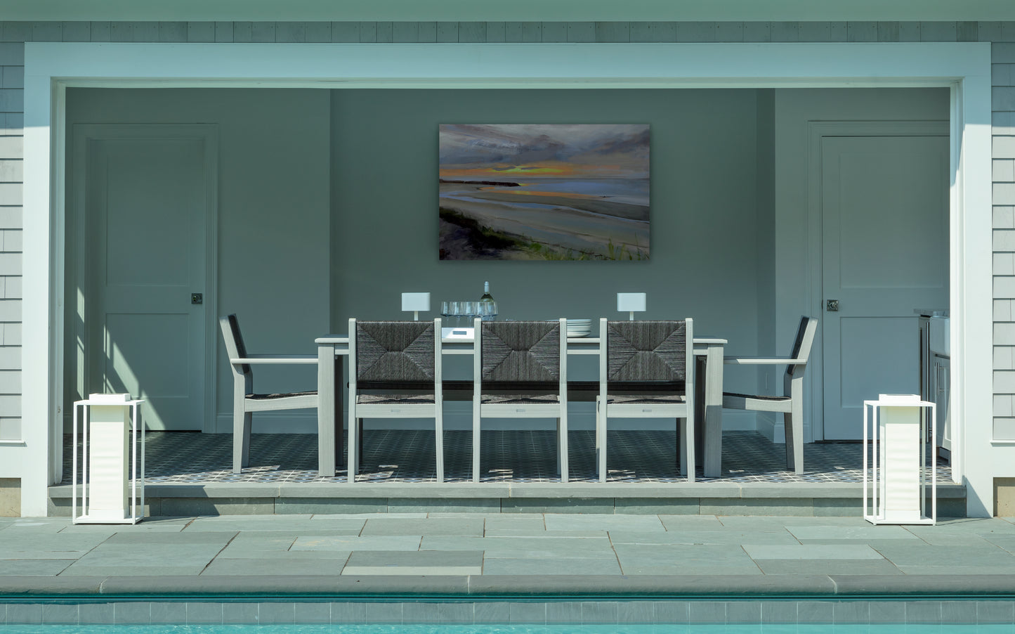 Seaside Casual Recycled Plastic Greenwich Dining Side Chair (WOVEN) - LEAD TIME TO SHIP 4 TO 6 WEEKS