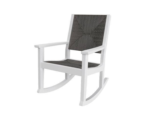 Seaside Casual Recycled Plastic Greenwich Rocker (WOVEN) - LEAD TIME TO SHIP 4 TO 6 WEEKS