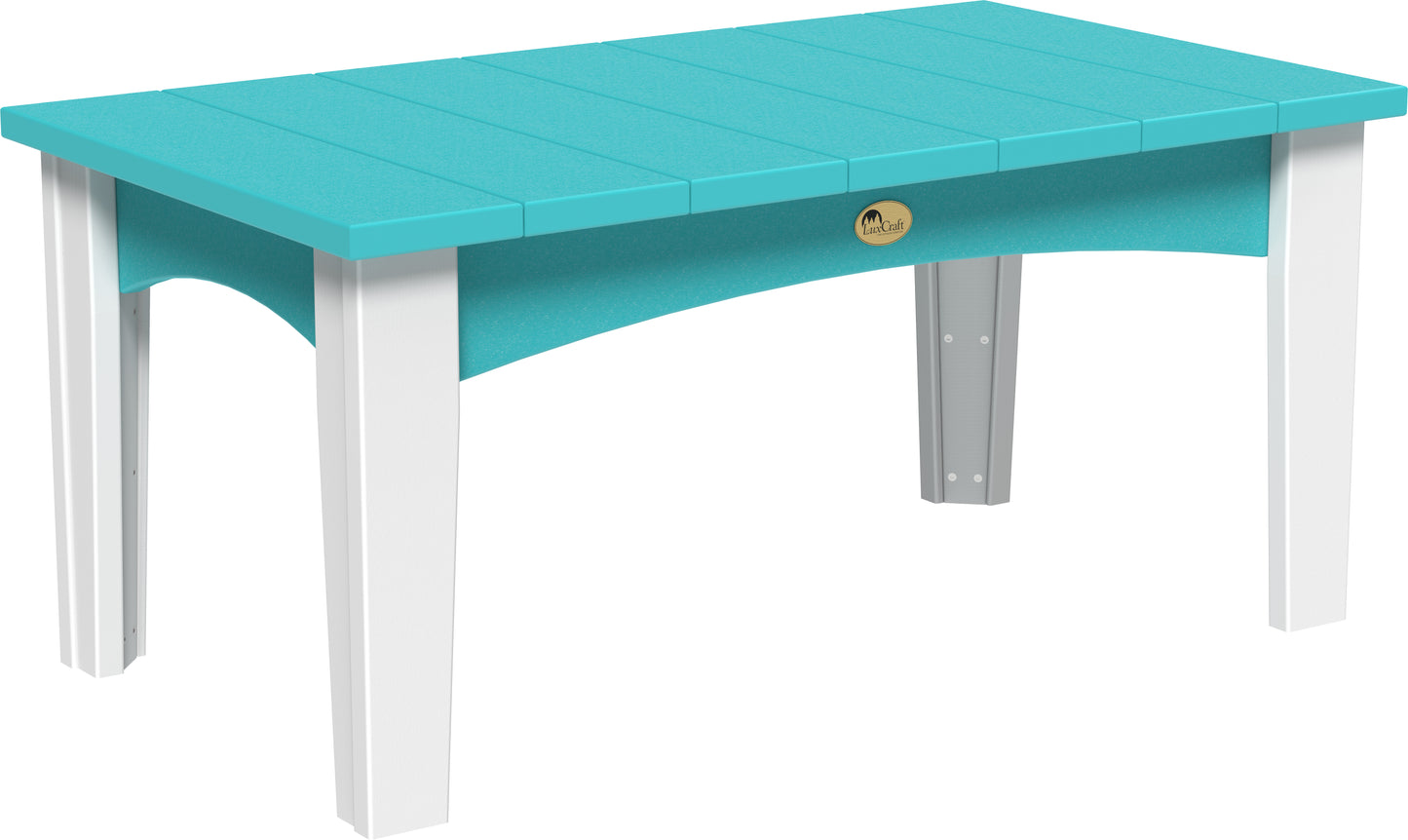 LuxCraft Recycled Plastic Island Coffee Table - LEAD TIME TO SHIP 3 TO 4 WEEKS