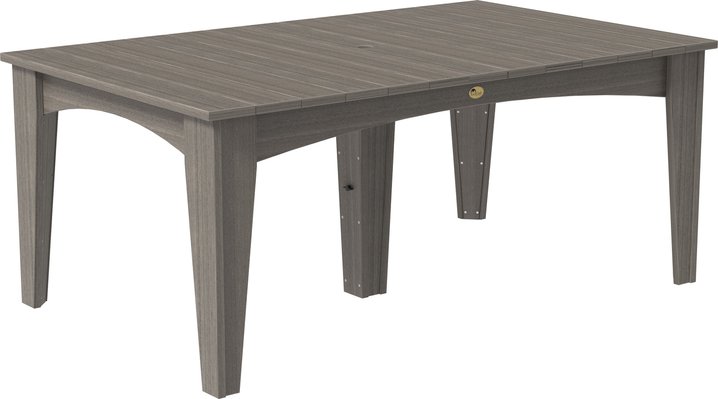 LuxCraft Recycled Plastic 44" x 72" Rectangular Island 7 pc Dining Height Table Set - LEAD TIME TO SHIP 3 TO 4 WEEKS