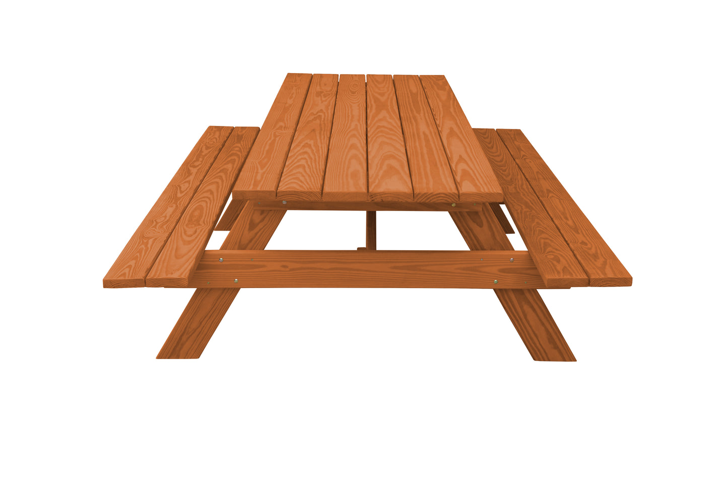 A&L Furniture Co. Pressure Treated Pine 8' Heavy Duty Park Picnic Table - Specify for FREE 2" Umbrella Hole - LEAD TIME TO SHIP 10 BUSINESS DAYS
