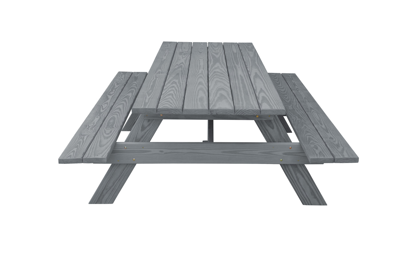 A&L Furniture Co. Pressure Treated Pine 8' Heavy Duty Park Picnic Table - Specify for FREE 2" Umbrella Hole - LEAD TIME TO SHIP 10 BUSINESS DAYS