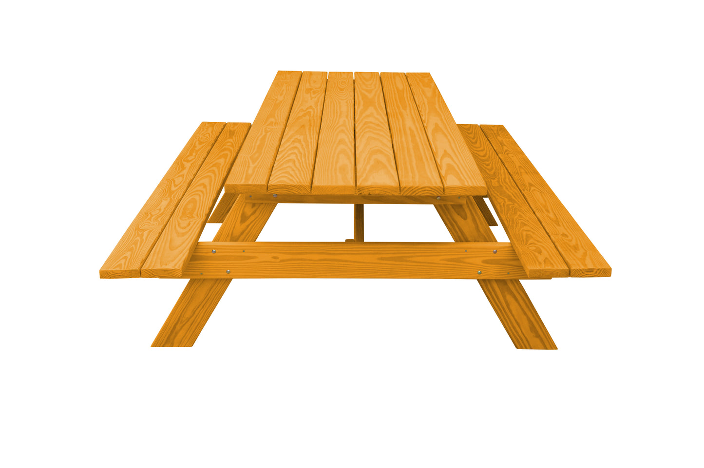 A&L Furniture Co. Pressure Treated Pine 8' Heavy Duty Park Picnic Table - Specify for FREE 2" Umbrella Hole - LEAD TIME TO SHIP 10 BUSINESS DAYS