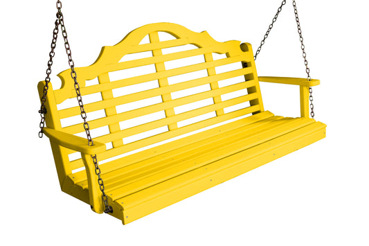 A&L Furniture Marlboro Yellow Pine 6ft Porch Swing - LEAD TIME TO SHIP 10 BUSINESS DAYS