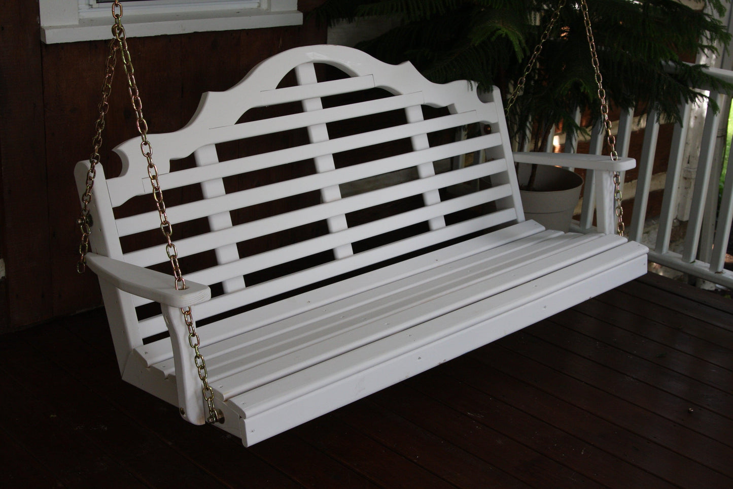 A&L Furniture Marlboro Yellow Pine 4ft Porch Swing - LEAD TIME TO SHIP 10 BUSINESS DAYS