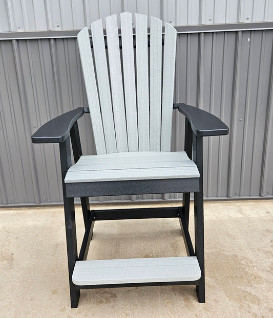 Bryton Park Poly Furniture Recycled Plastic Fanback Balcony Chair (Counter Height) - LEAD TIME TO SHIP 10 BUSINESS DAYS