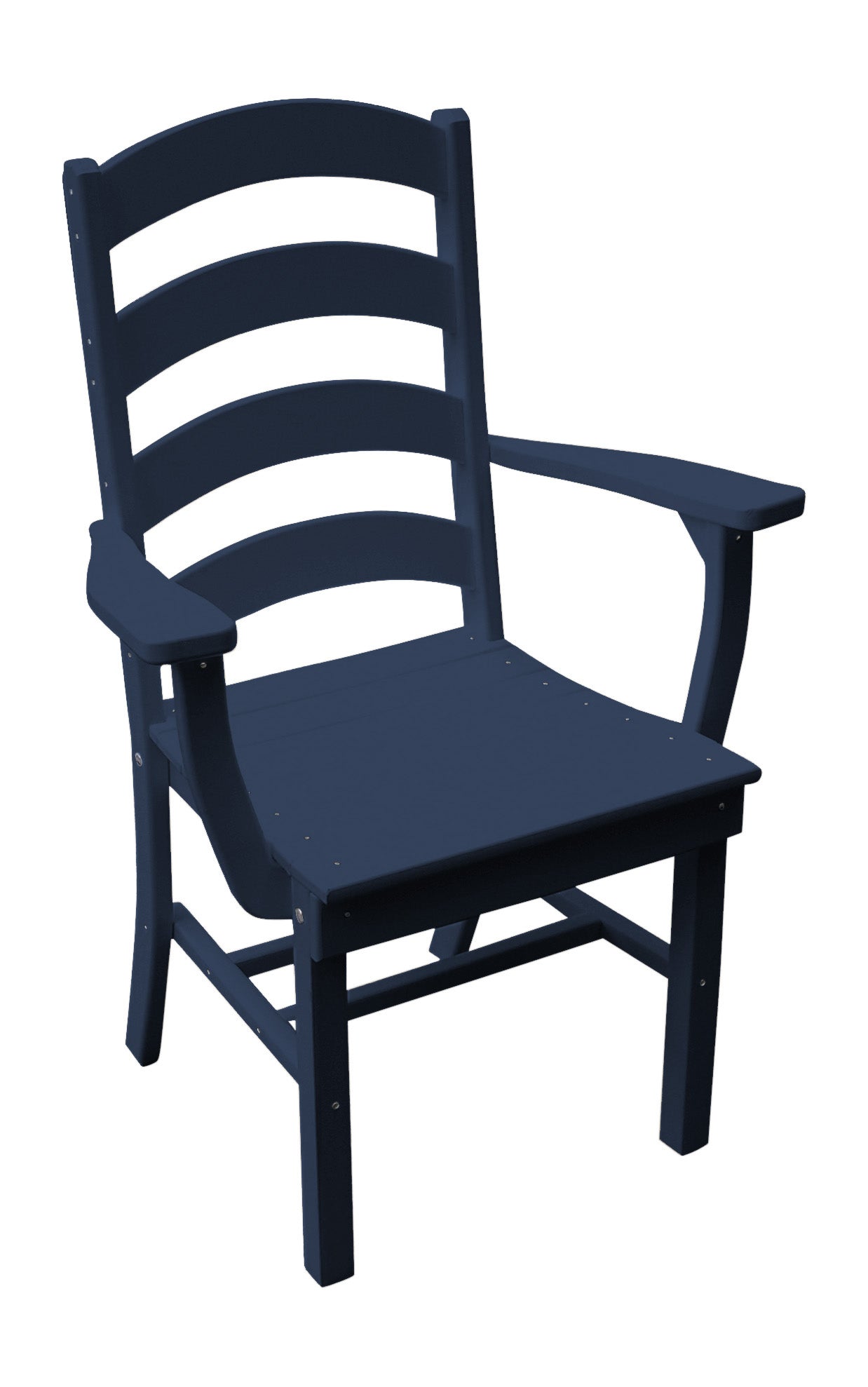 Bryton Park Poly Furniture Recycled Plastic Ladderback Dining Chair w/ Arms - LEAD TIME TO SHIP 10 BUSINESS DAYS