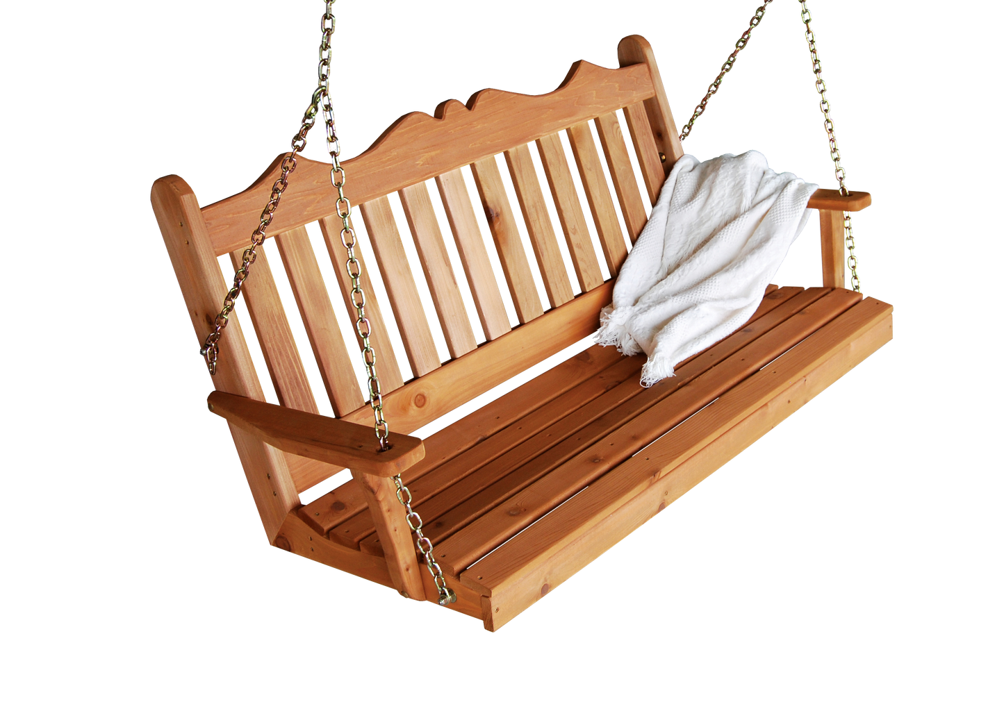 Regallion Outdoor Western Red Cedar 4' Royal English Garden Swing - LEAD TIME TO SHIP 7 BUSINESS DAYS OR LESS
