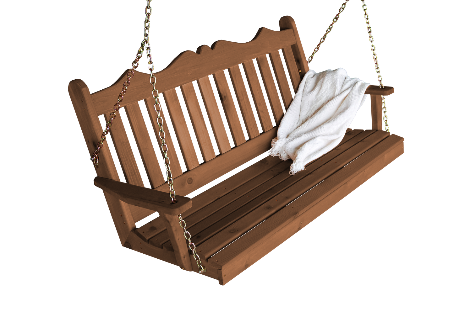 Regallion Outdoor Western Red Cedar 4' Royal English Garden Swing - LEAD TIME TO SHIP 7 BUSINESS DAYS OR LESS