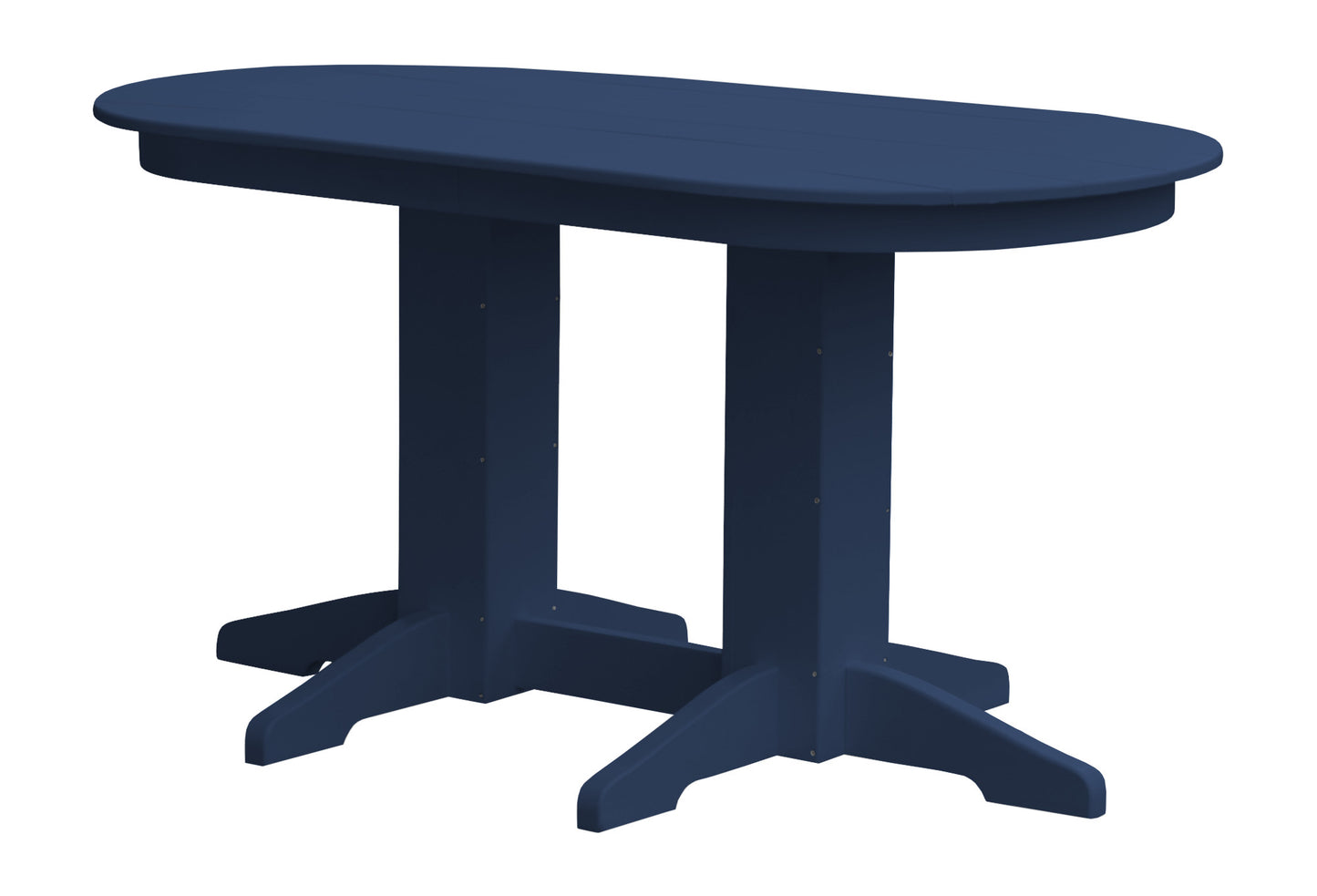 Bryton Park Poly Furniture Recycled Plastic 5' Oval Dining Table (DINING HEIGHT) - LEAD TIME TO SHIP 2 WEEKS OR LESS