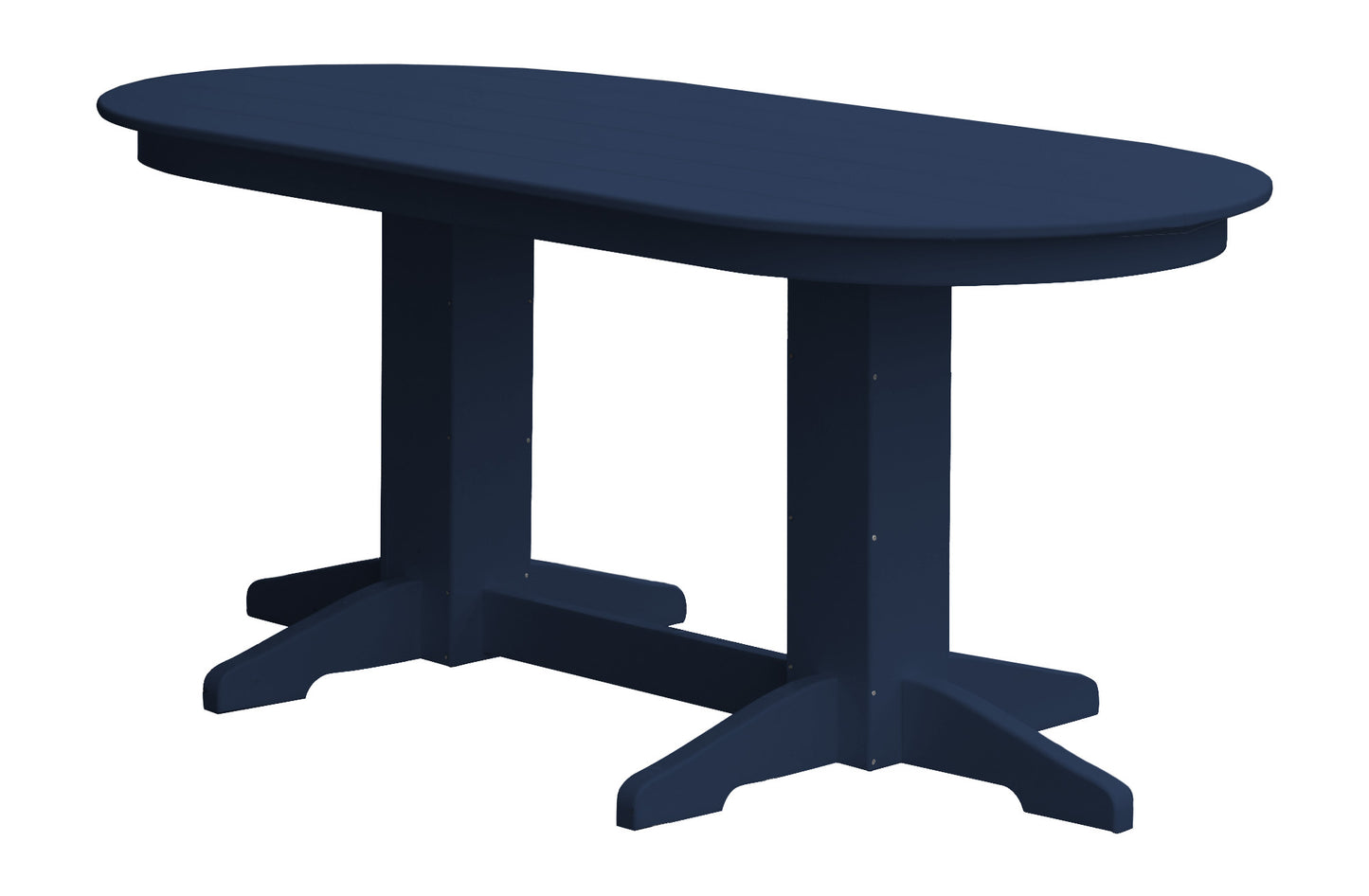 Bryton Park Poly Furniture Recycled Plastic 6' Oval Dining Table (DINING HEIGHT) - LEAD TIME TO SHIP 2 WEEKS OR LESS
