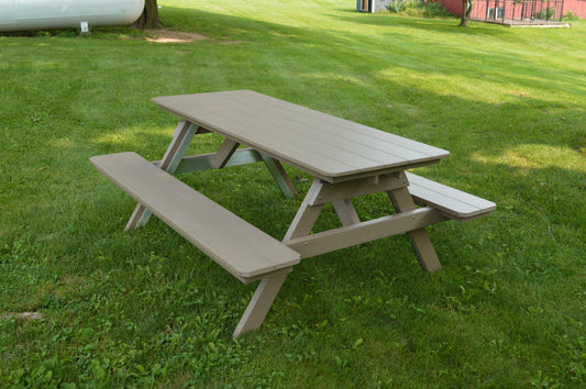 Bryton Park Poly Furniture Recycled Plastic 6' Picnic Table - LEAD TIME TO SHIP 10 BUSINESS DAYS