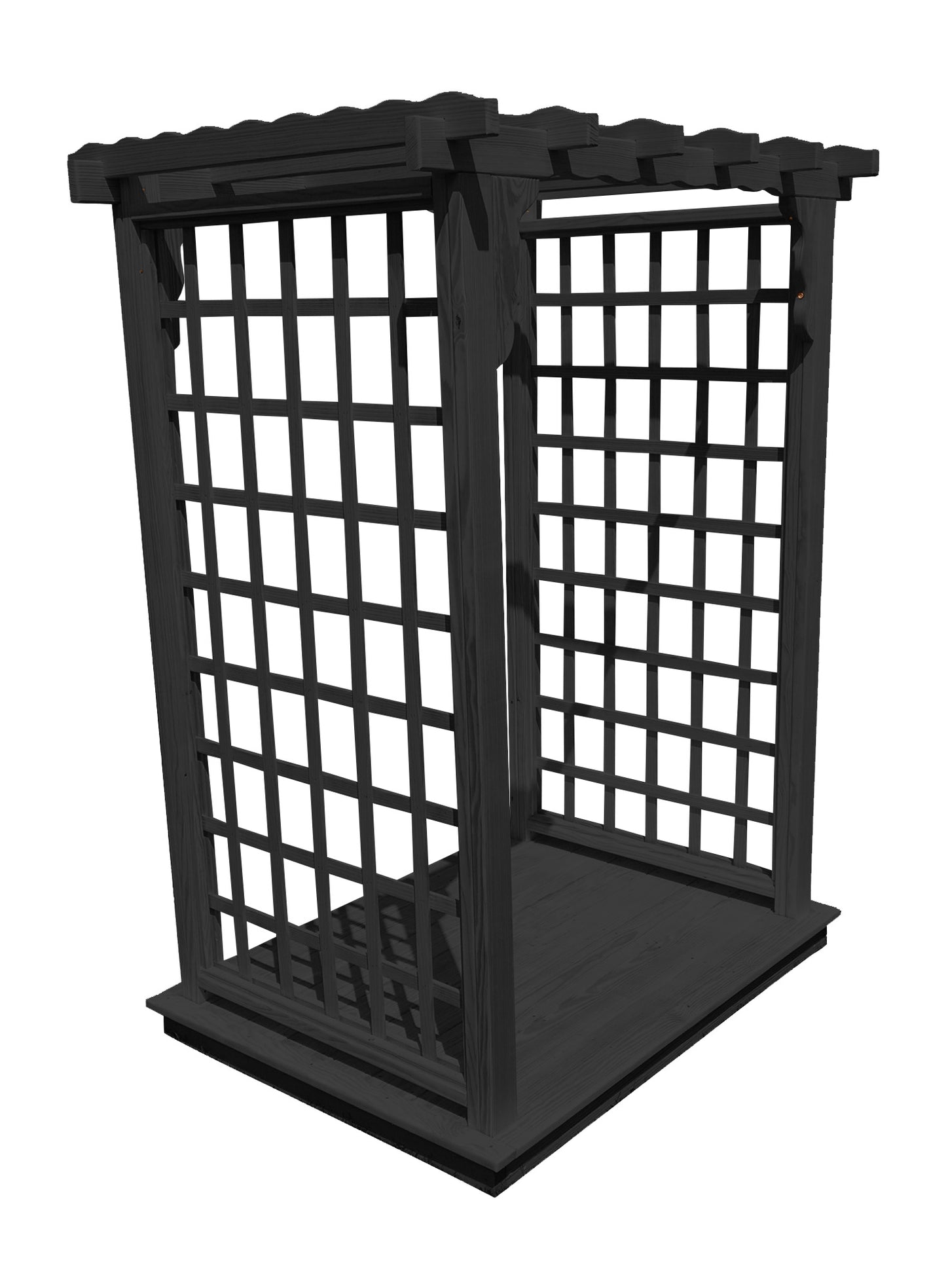 Backyard Crafts 6' Lexington Pressure Treated Pine Arbor & Deck - LEAD TIME TO SHIP 10 BUSINESS DAYS