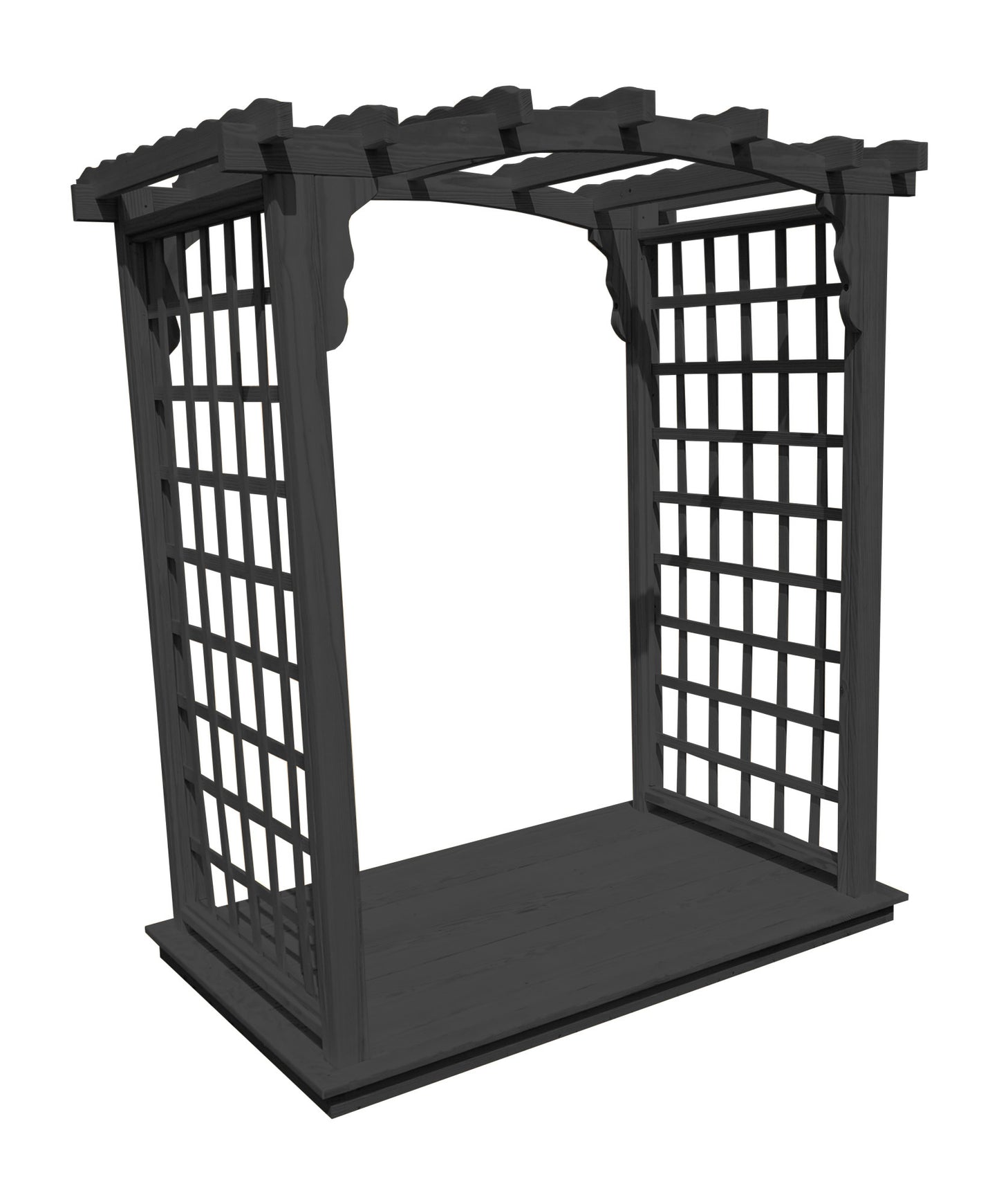 Backyard Crafts 5' Cambridge Pressure Treated Pine Arbor & Deck - LEAD TIME TO SHIP 10 BUSINESS DAYS