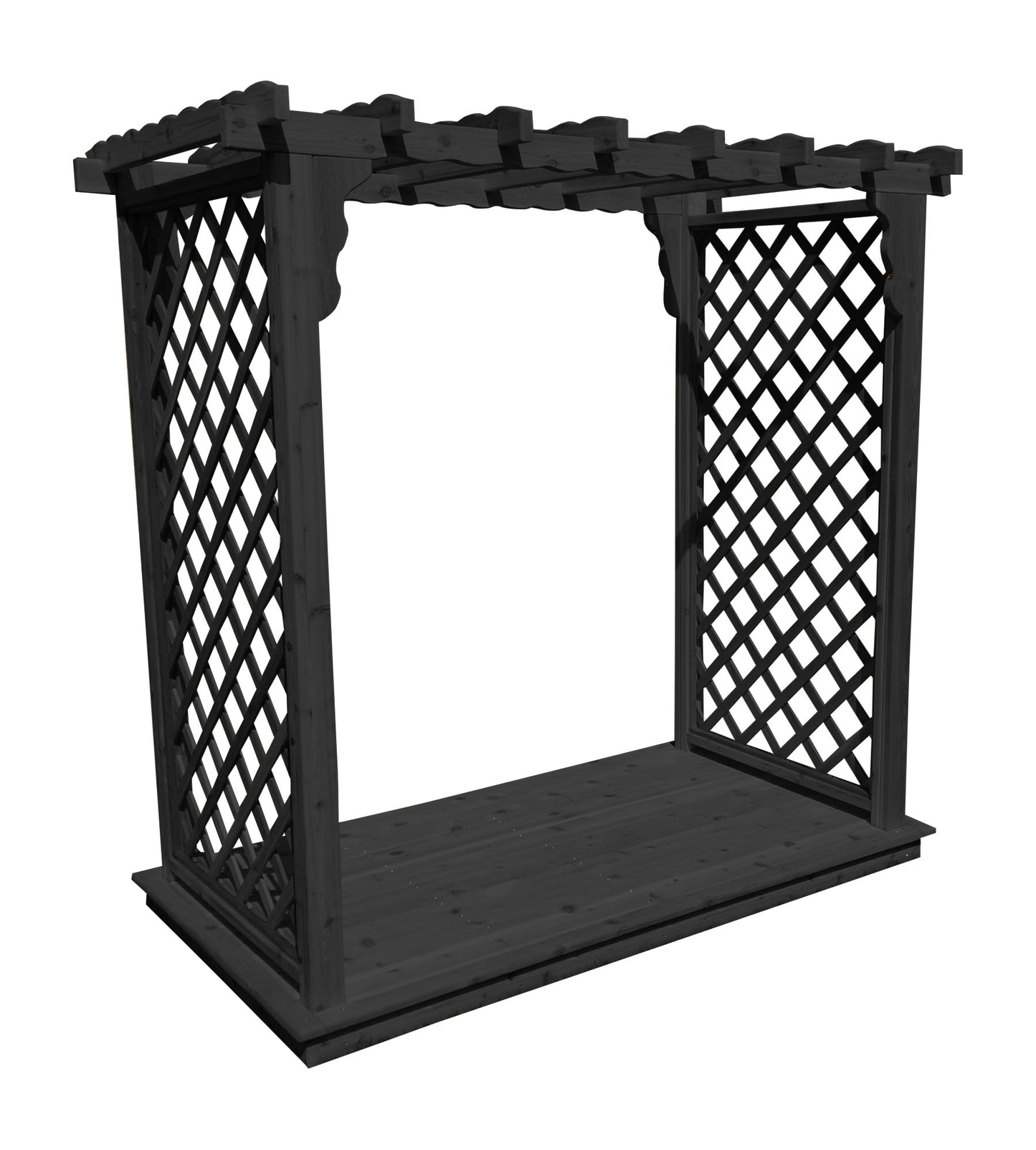 Backyard Crafts Western Red Cedar 6' Covington Arbor & Deck - LEAD TIME TO SHIP 2 WEEKS