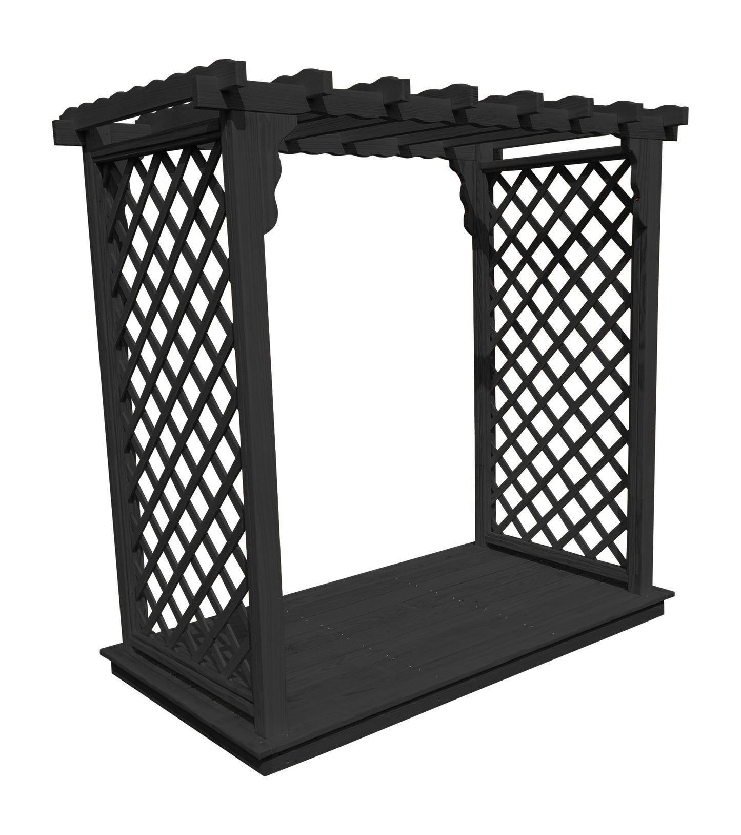 Backyard Crafts 6' Covington Pressure Treated Pine Arbor & Deck - LEAD TIME TO SHIP 10 BUSINESS DAYS