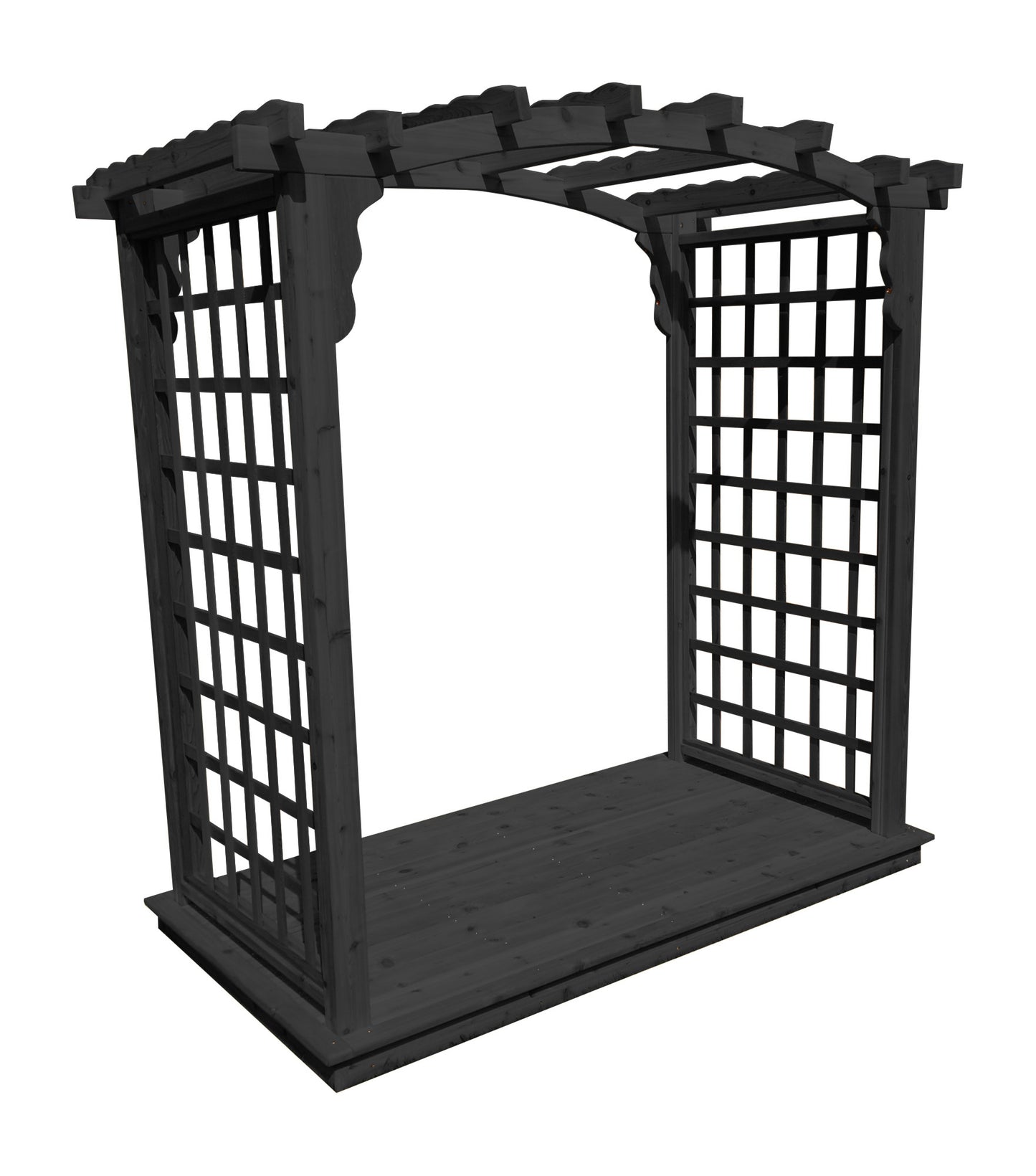 Backyard Crafts Western Red Cedar 6' Cambridge Arbor & Deck - LEAD TIME TO SHIP 2 WEEKS