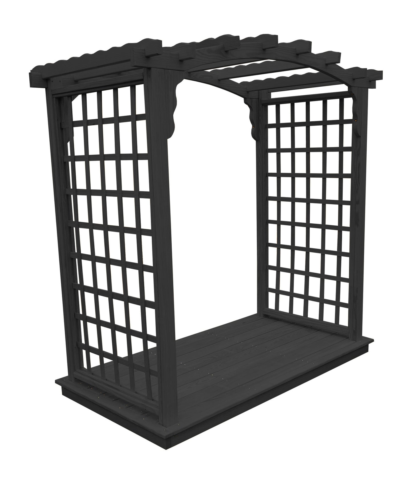 Backyard Crafts 6' Cambridge Pressure Treated Pine Arbor & Deck - LEAD TIME TO SHIP 10 BUSINESS DAYS