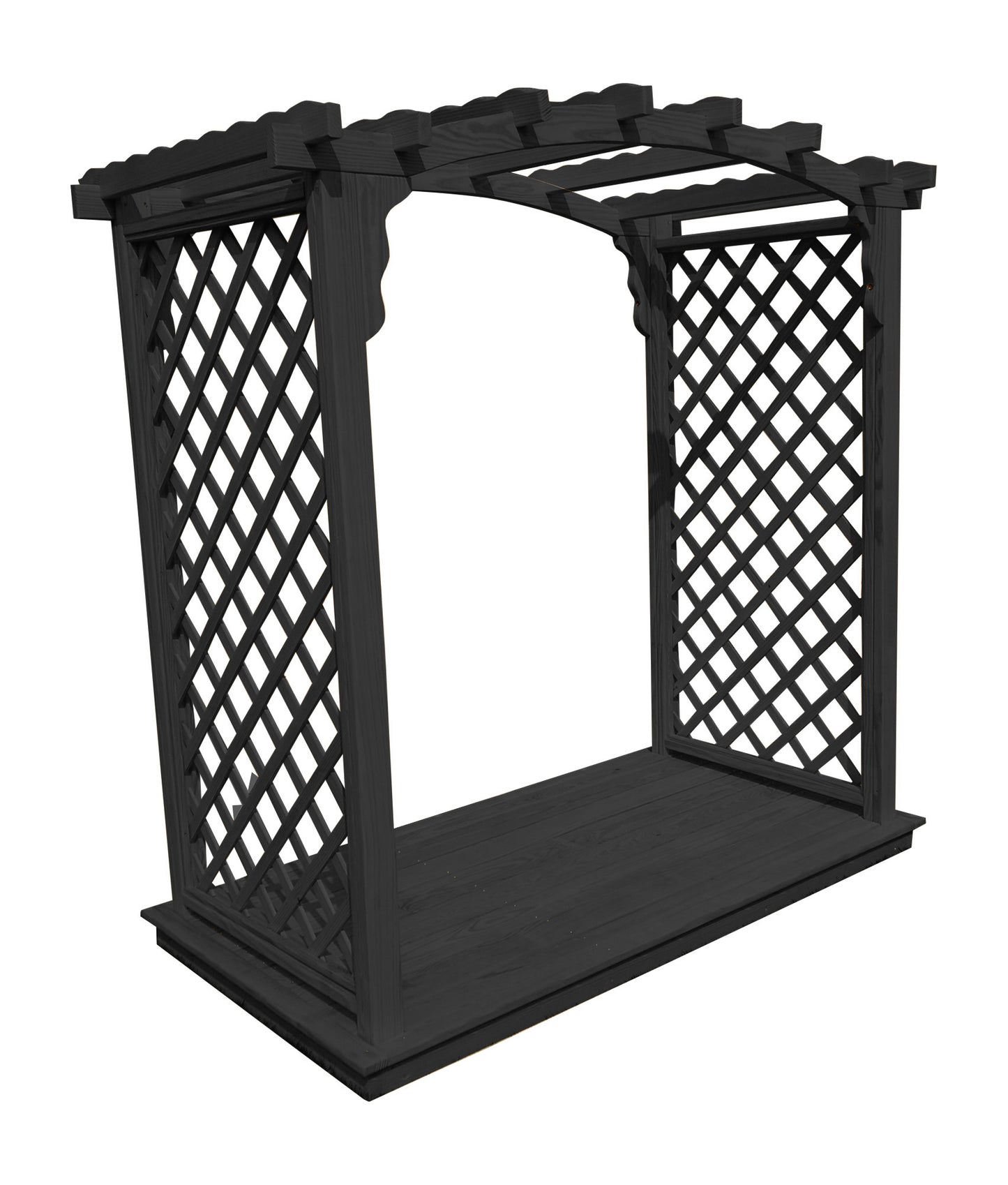 Backyard Crafts 6' Jamesport Pressure Treated Pine Arbor & Deck - LEAD TIME TO SHIP 10 BUSINESS DAYS