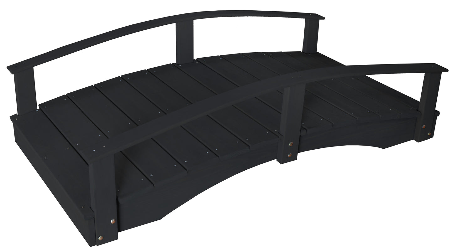 Backyard Crafts Pressure Treated Pine 3' x 12' Oriental Garden Bridge - LEAD TIME TO SHIP 10 BUSINESS DAYS