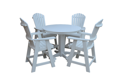 Bryton Park Poly Furniture Recycled Plastic 5 Piece Balcony Table Set  (Counter Height) - LEAD TIME TO SHIP 10 BUSINESS DAYS