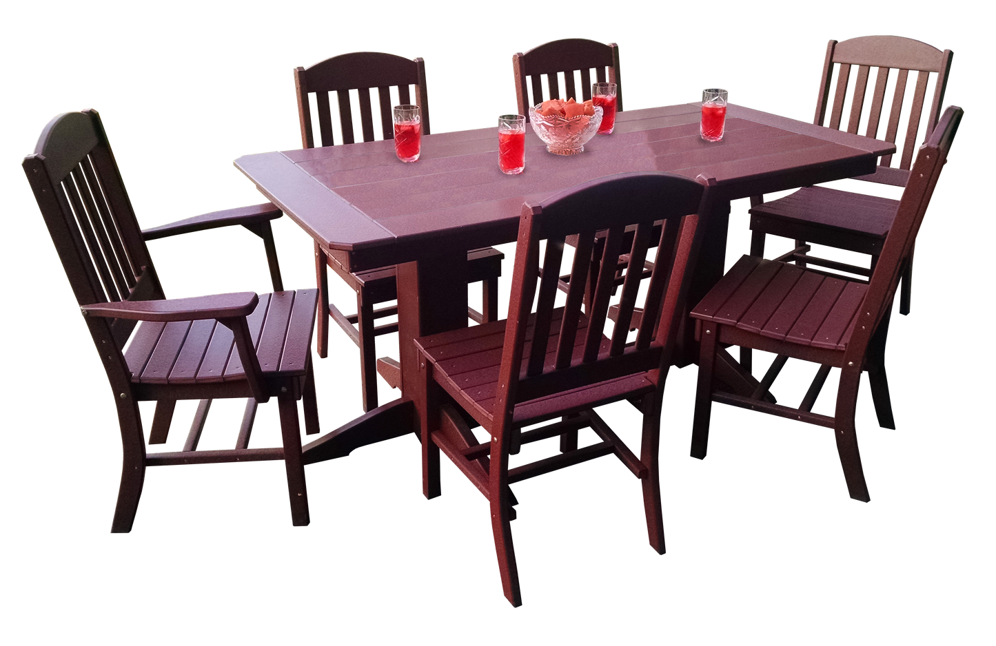 Bryton Park Poly Furniture Recycled Plastic 7 Piece Classic Dining Set - LEAD TIME TO SHIP 3 WEEKS OR LESS