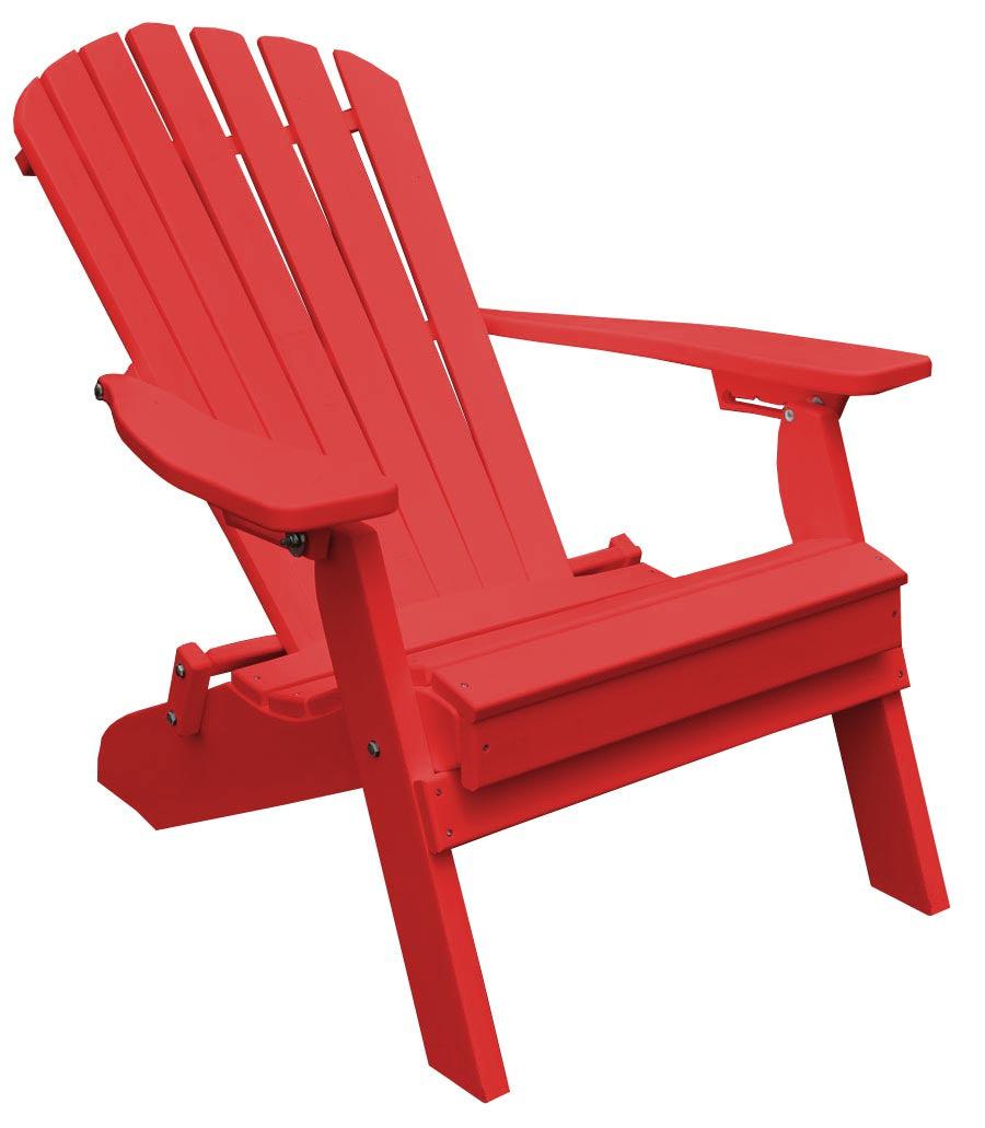 Bryton Park Poly Furniture Recycled Plastic Folding And Reclining Fanback Adirondack Chair - LEAD TIME TO SHIP 10 BUSINESS DAYS