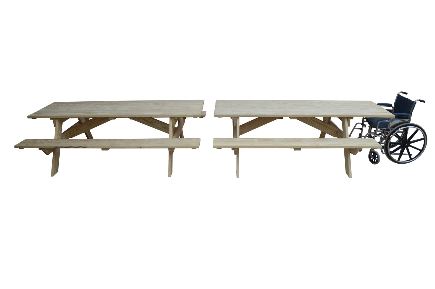 A&L Furniture Co. Heavy Duty ADA Compliant Commercial Pressure Treated Pine Park Picnic Table  - LEAD TIME TO SHIP 10 BUSINESS DAYS