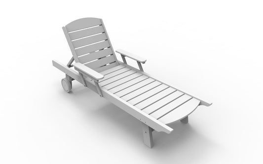 Seaside Casual Recycled Plastic Kingston Chaise - LEAD TIME TO SHIP 4 TO 6 WEEKS