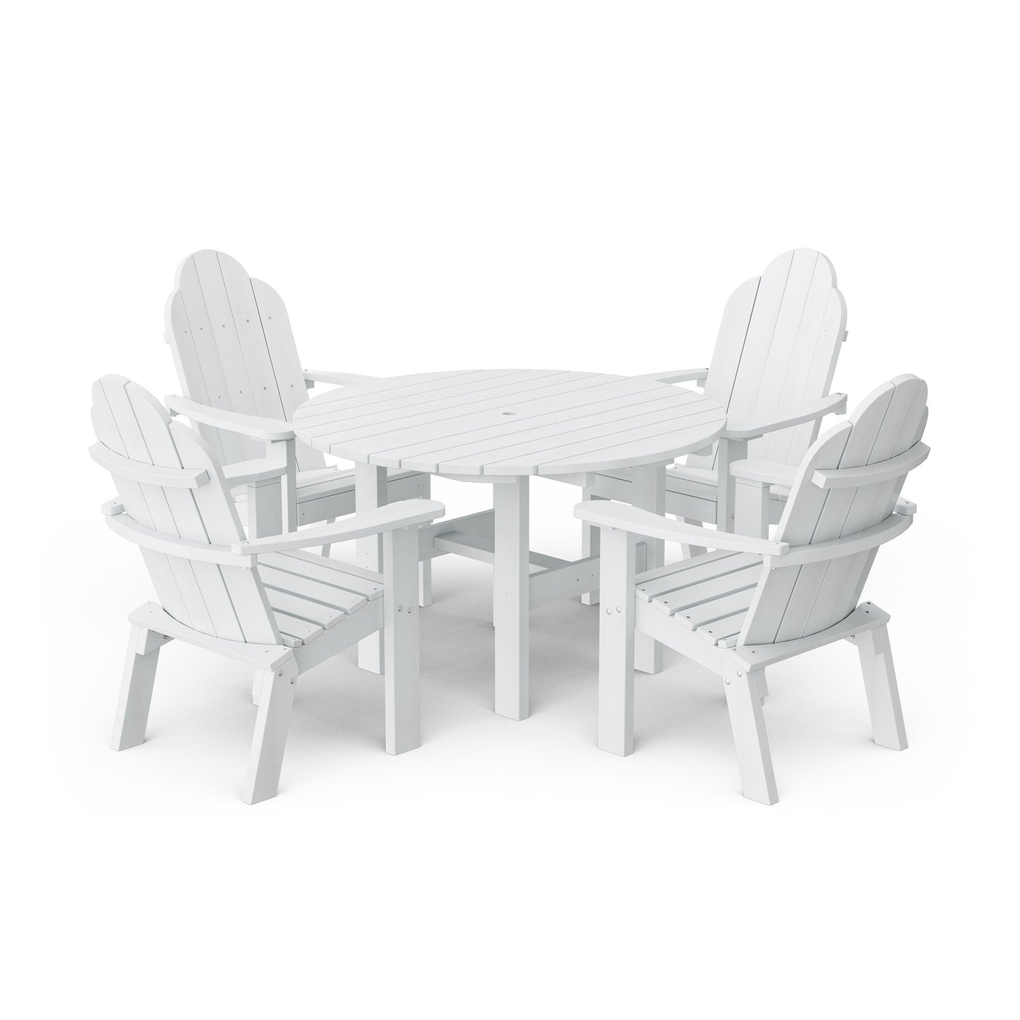 Wildridge Classic 5 Piece 46" Round Dining Set with Deck Chairs - LEAD TIME TO SHIP 4 WEEKS OR LESS