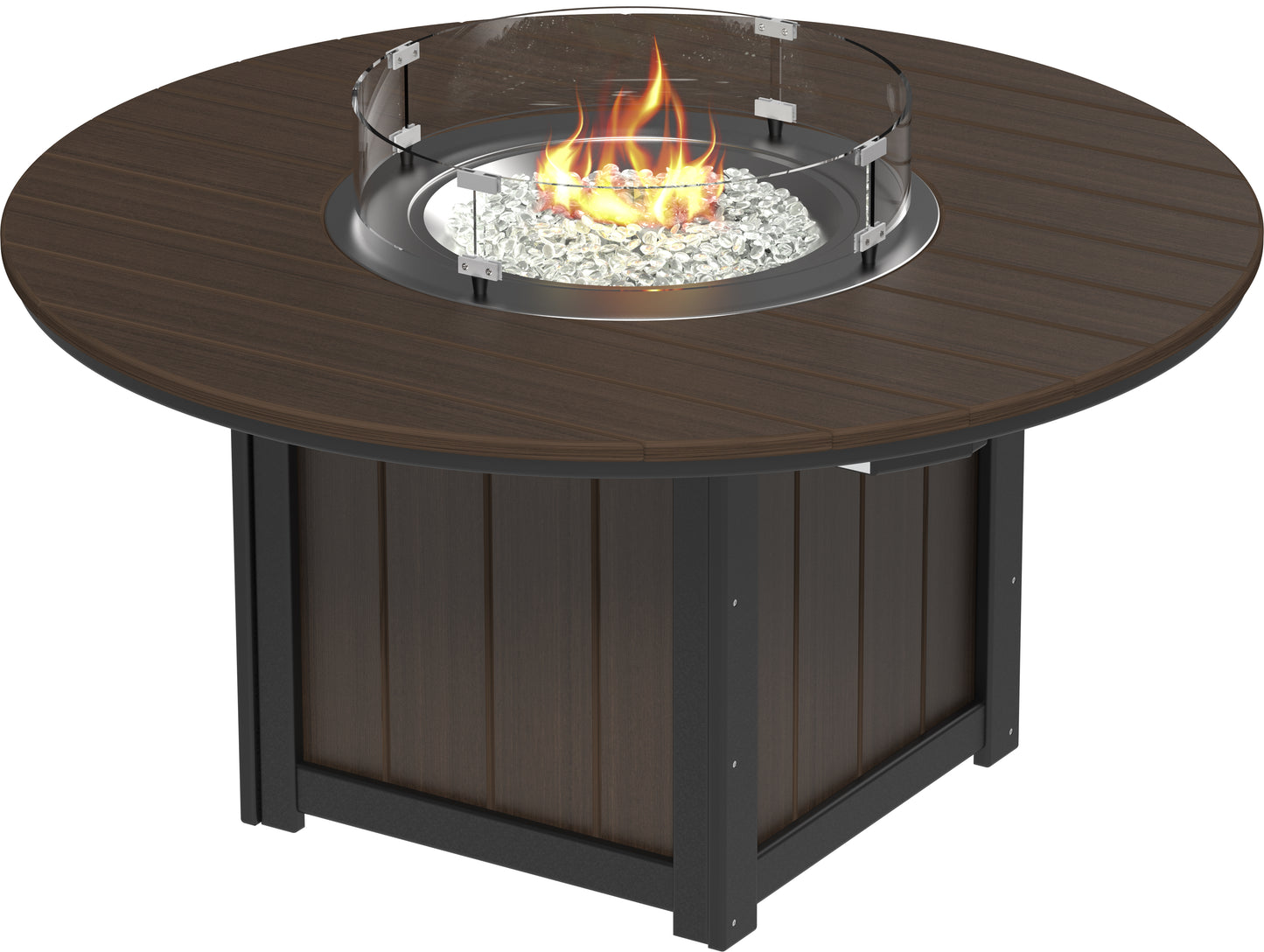 LuxCraft Recycled Plastic Lumin 60″ Round Fire Table (DINING HEIGHT) - LEAD TIME TO SHIP 3 TO 4 WEEKS