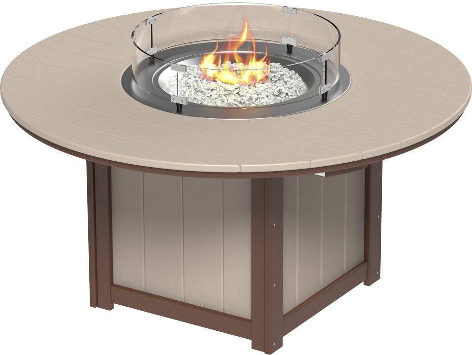 LuxCraft Recycled Plastic Lumin 60″ Round Fire Table (COUNTER HEIGHT) - LEAD TIME TO SHIP 3 TO 4 WEEKS