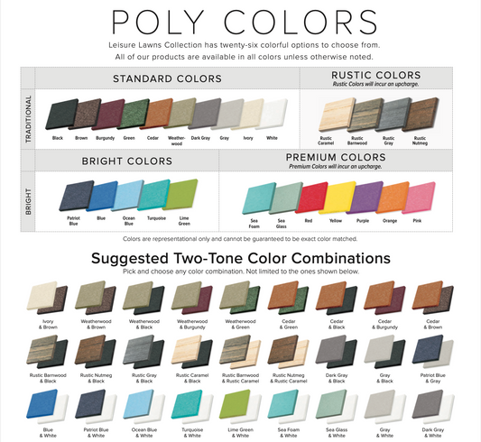 Leisure Lawns Amish Made Recycled Plastic Balcony Settee Model #322B (Bar Height) - LEAD TIME TO SHIP 4 WEEKS