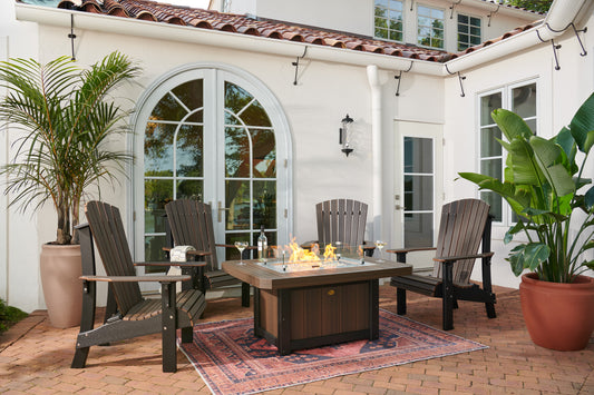 LuxCraft Recycled Plastic Lumin 51" Rectangular Fire Pit - LEAD TIME TO SHIP 3 TO 4 WEEKS