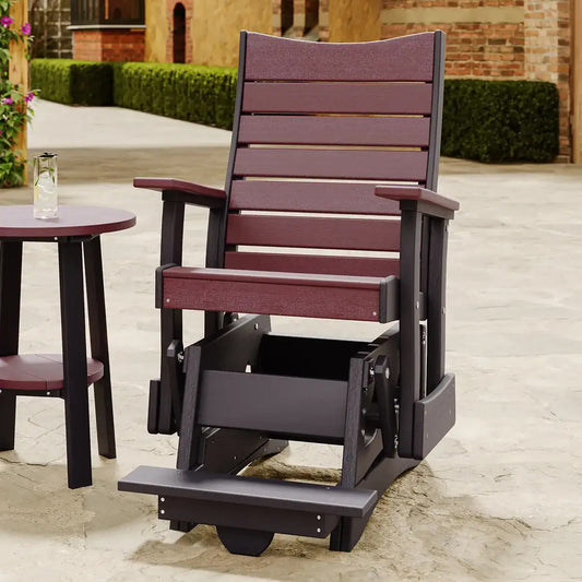 LuxCraft Recycled Plastic 2' Contour Balcony Glider - LEAD TIME TO SHIP 7 BUSINESS DAYS OR LESS