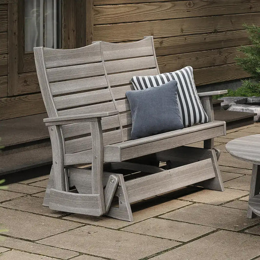 LuxCraft Recycled Plastic 4' Contour Glider - LEAD TIME TO SHIP 7 BUSINESS DAYS OR LESS