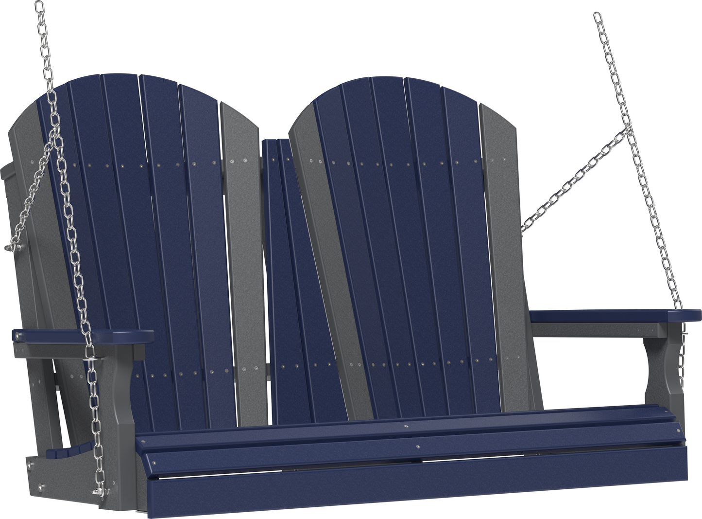 LuxCraft Adirondack 4ft. Recycled Plastic Porch Swing - LEAD TIME TO SHIP 7 BUSINESS DAYS OR LESS