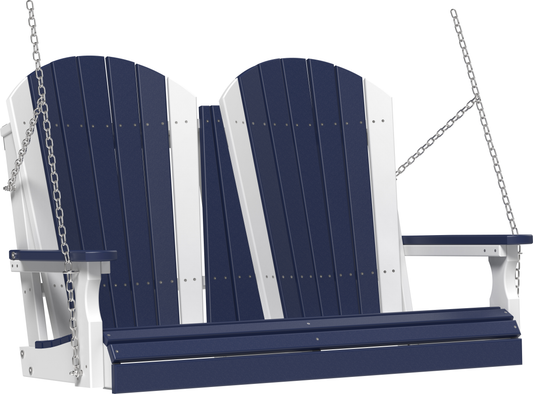 LuxCraft Adirondack 4ft. Recycled Plastic Porch Swing - LEAD TIME TO SHIP 7 BUSINESS DAYS OR LESS