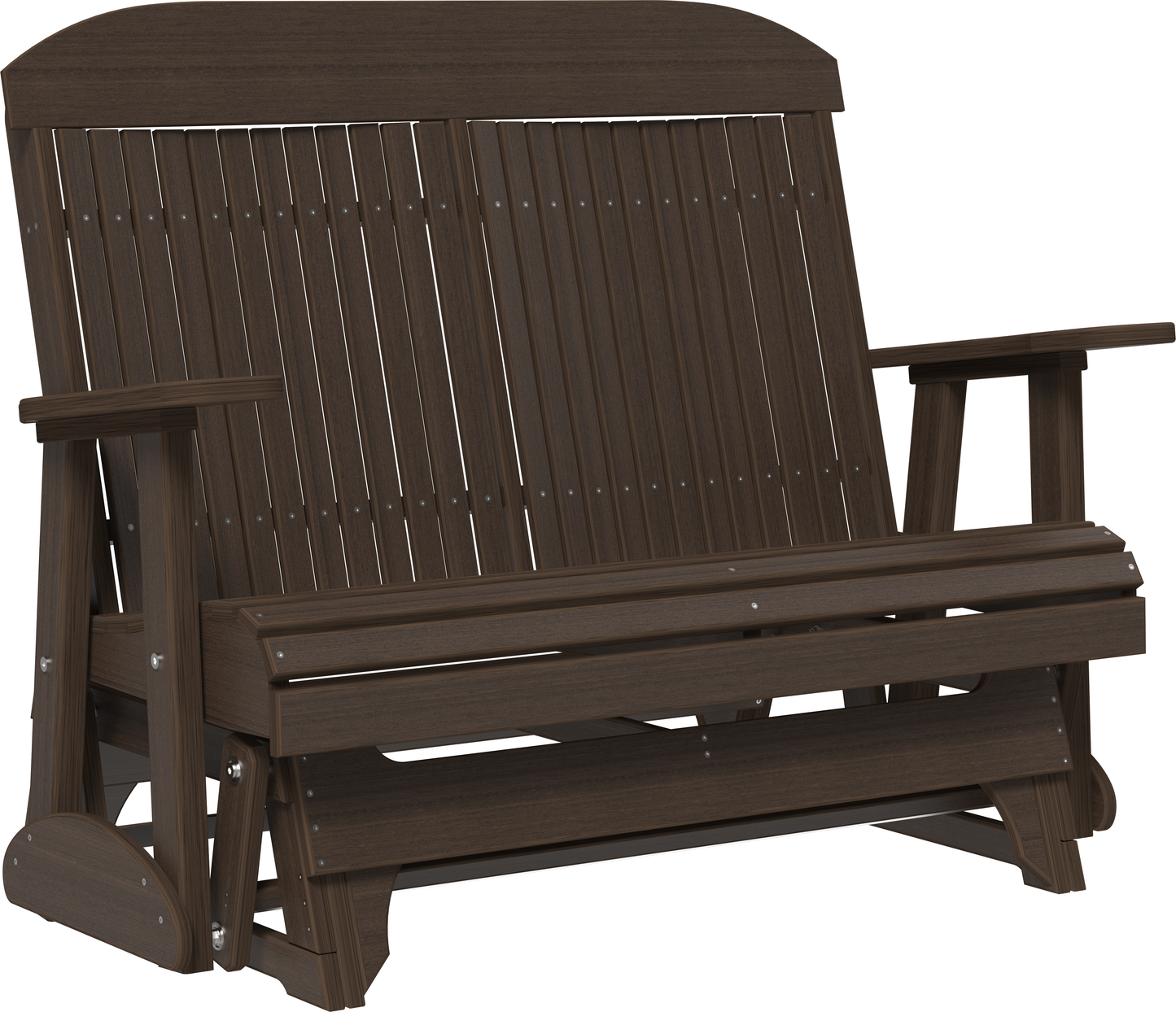 LuxCraft Classic Highback 4ft. Recycled Plastic Patio Glider - LEAD TIME TO SHIP 7 BUSINESS DAYS OR LESS